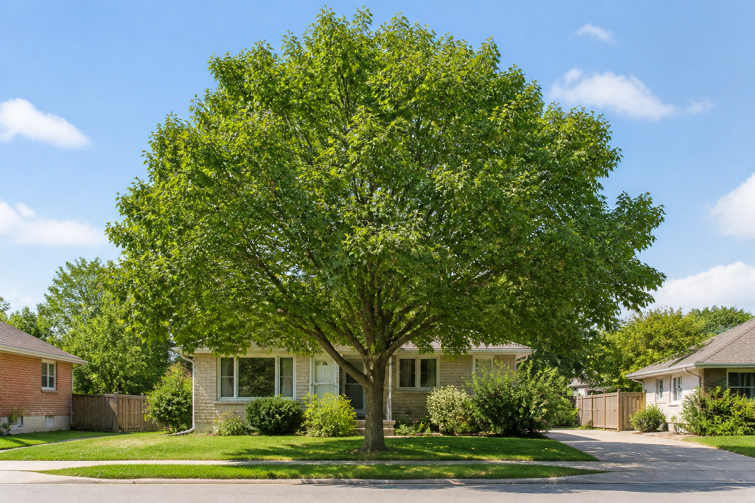 Shade Trees in a Canadian residential setting
